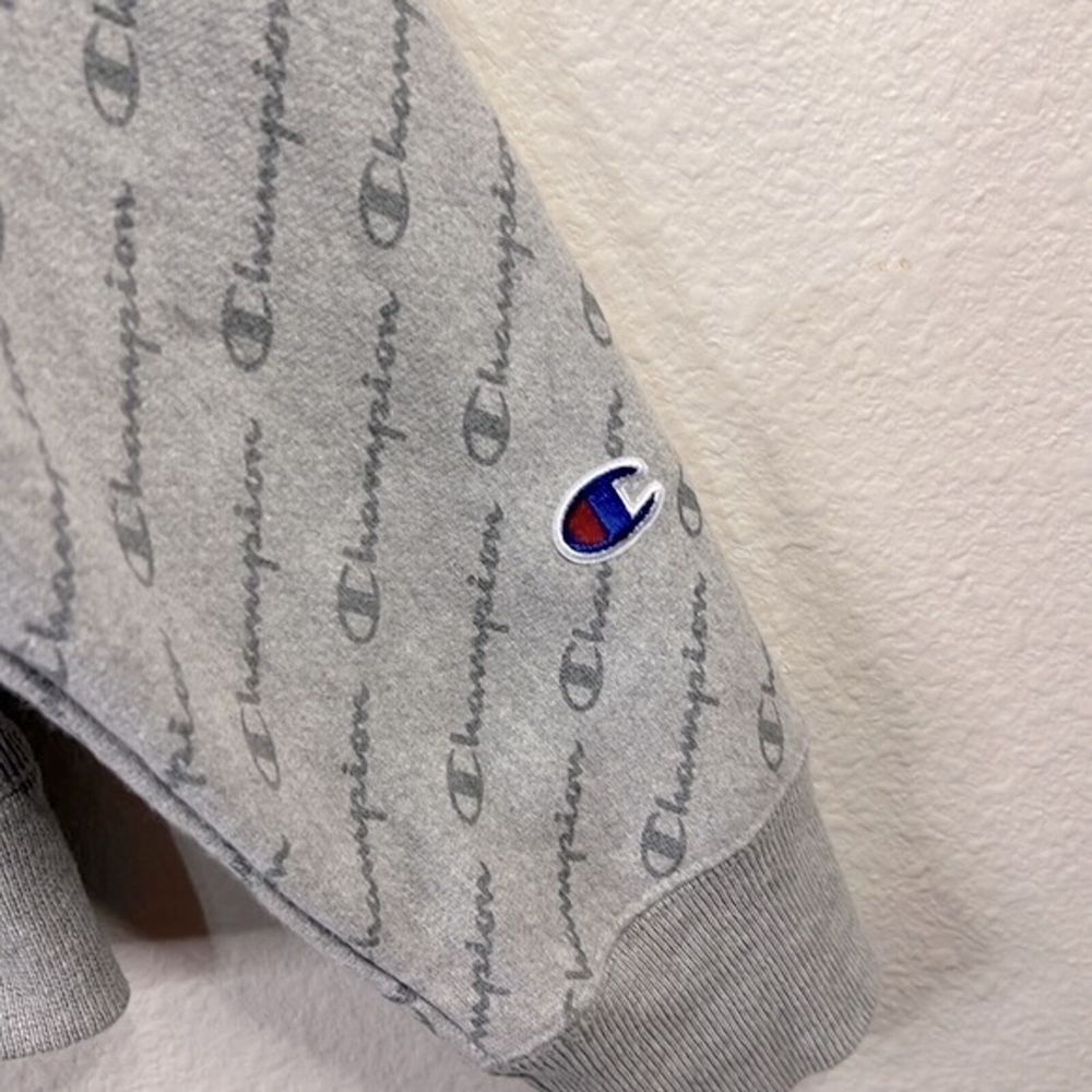 Champion Reverse Weave All Over Script Print Crew… - image 4